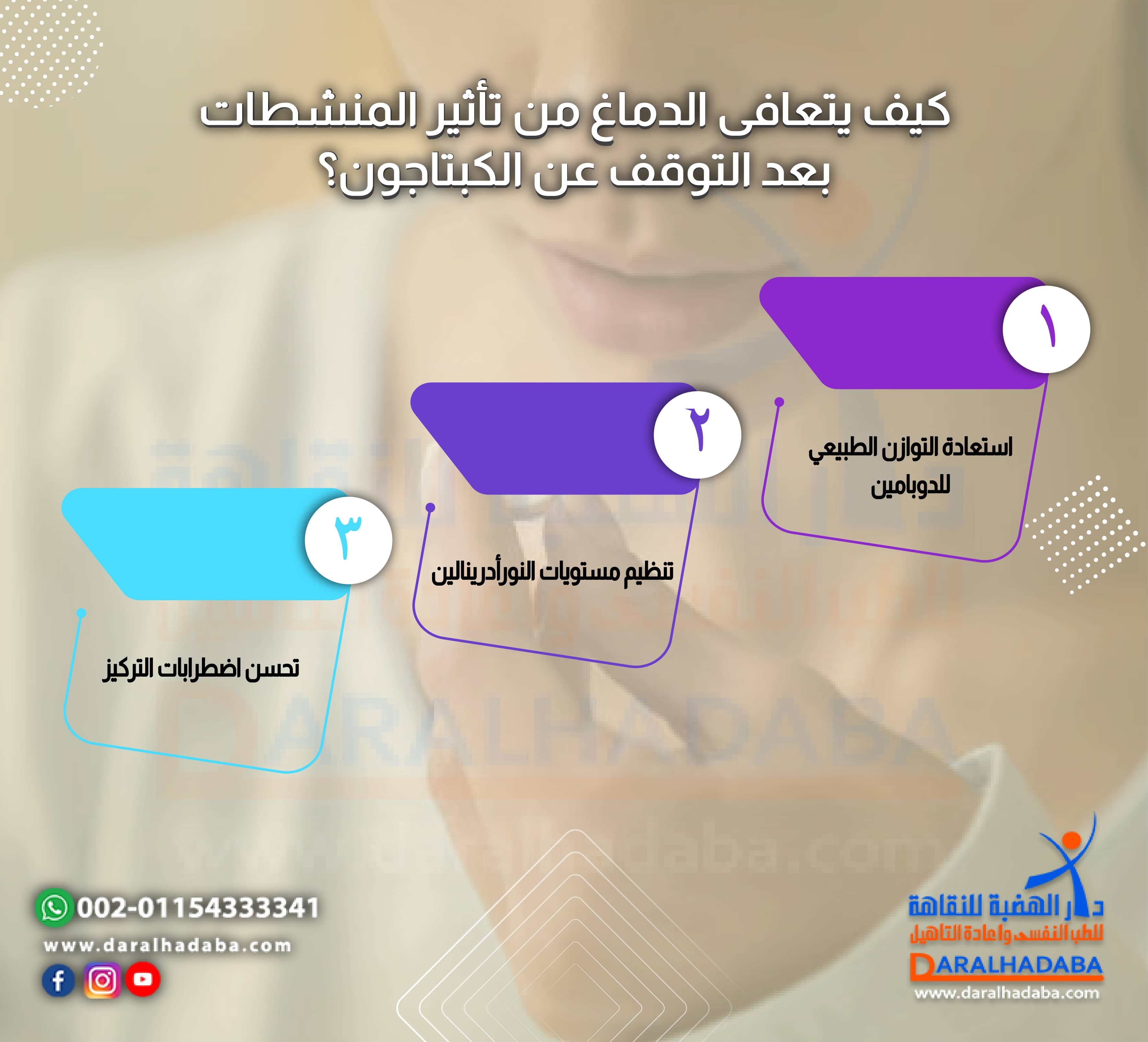كيف يتعافى الدماغ من تأثير المنشطات بعد التوقف عن الكبتاجون؟